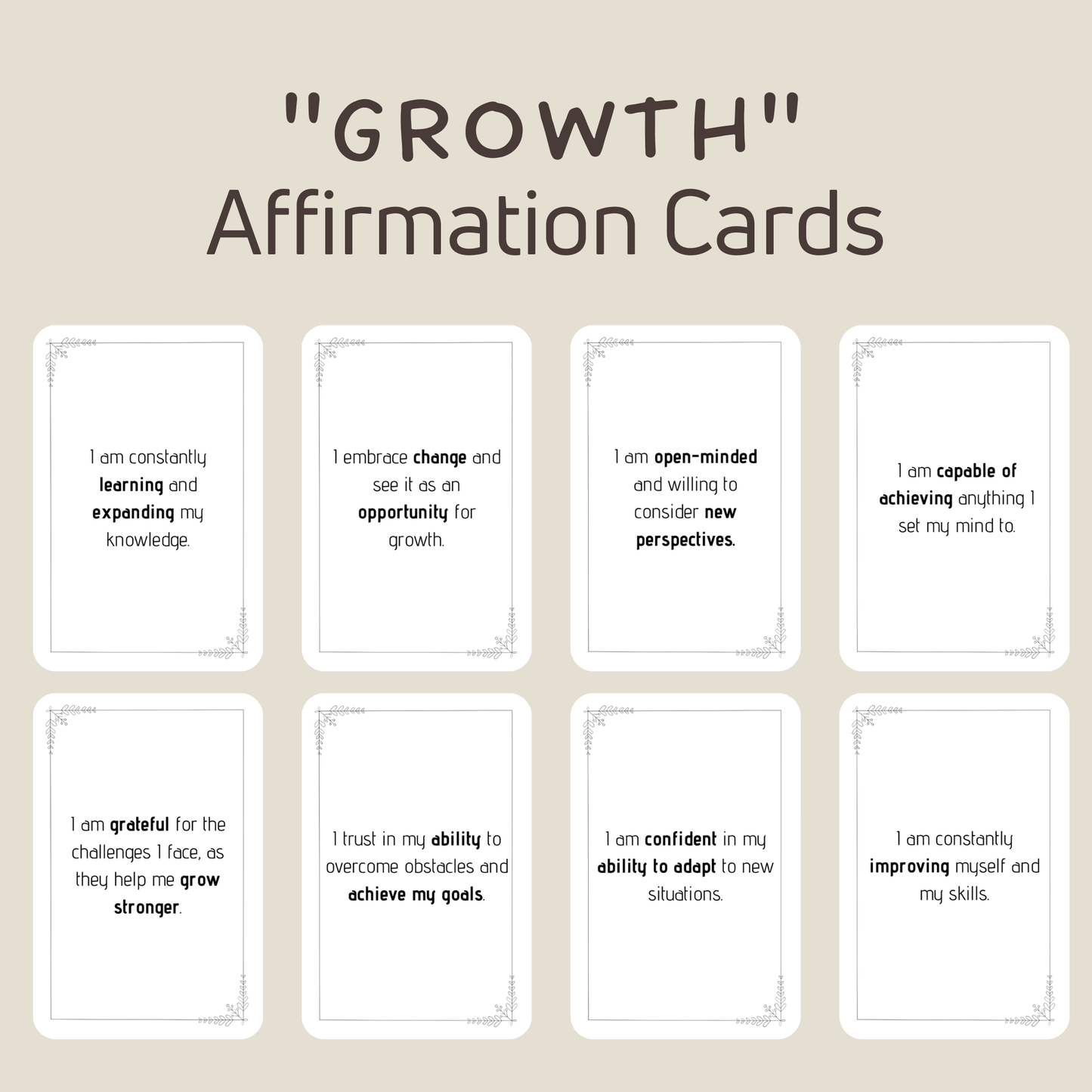 Affirmation Cards "Growth"
