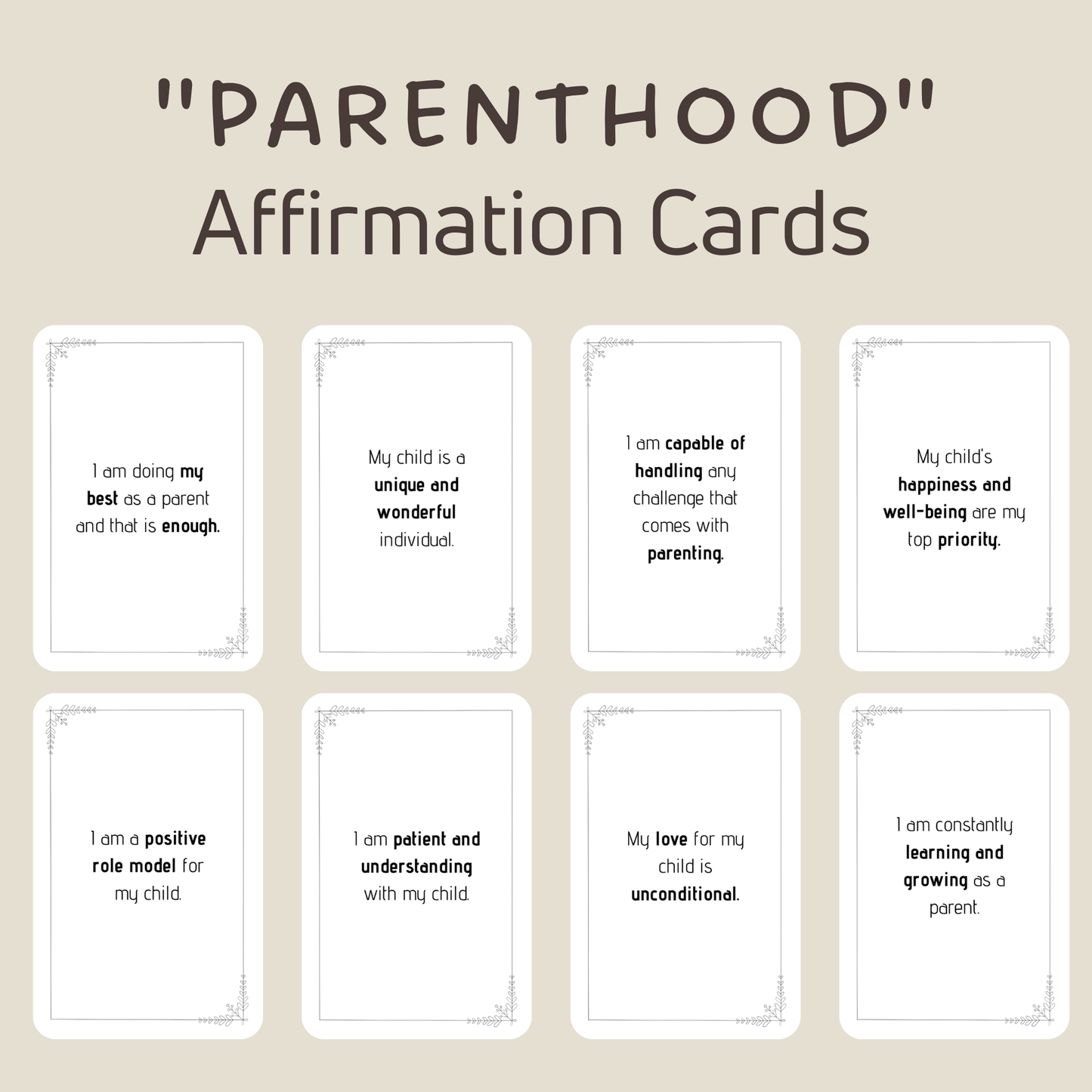 Affirmation Cards "Parenthood"